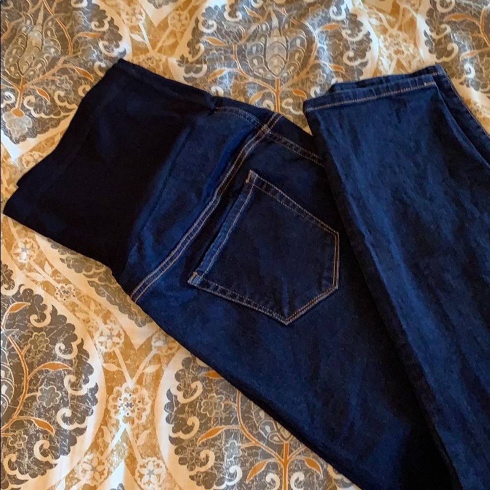 Dark wash maternity jeans